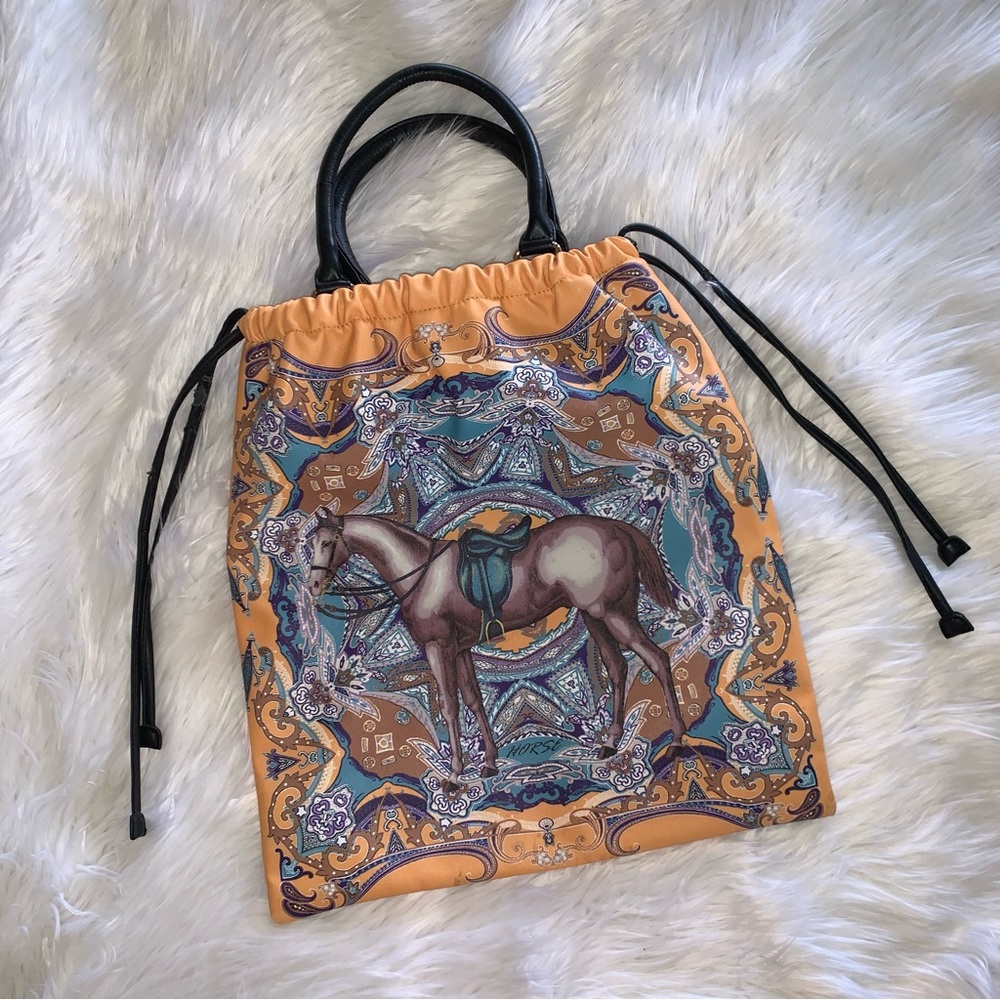 Fuanna Large Equestrian Horse Tote Purse Bag